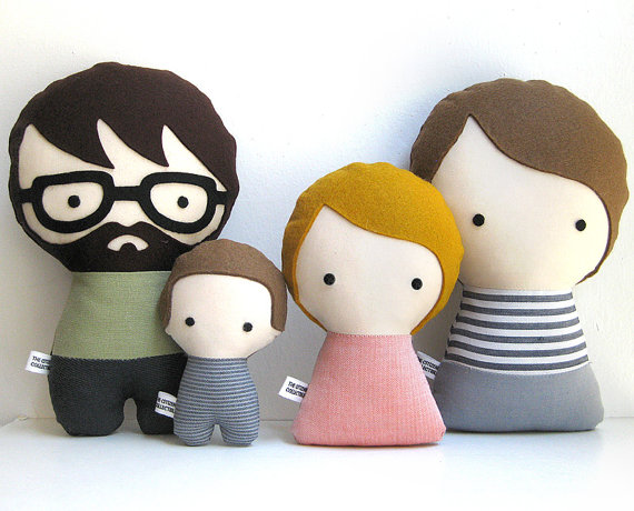 famiglia di bambole quattro