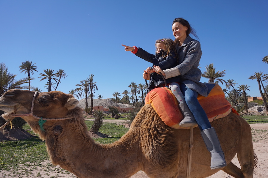 viaggio a Marrakech con i bambini a cammello