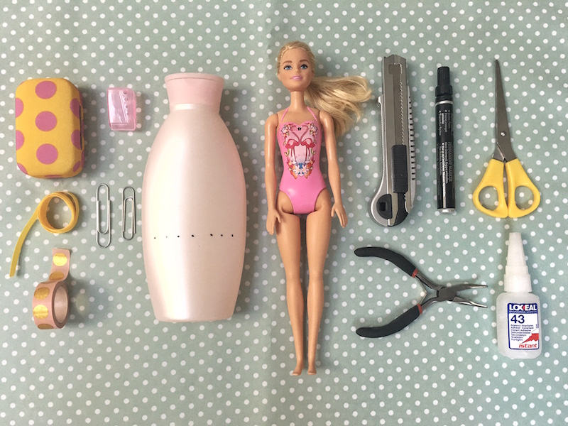 set viaggio per Barbie fai da te materiale