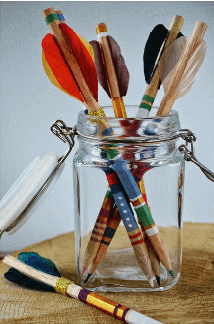 riciclare i colori matite frecce