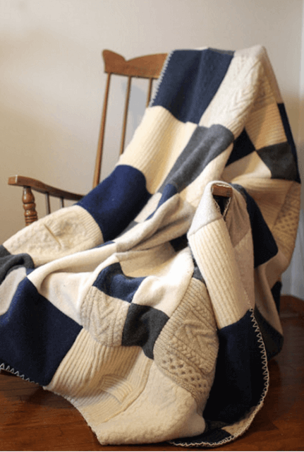 maglione infeltrito plaid