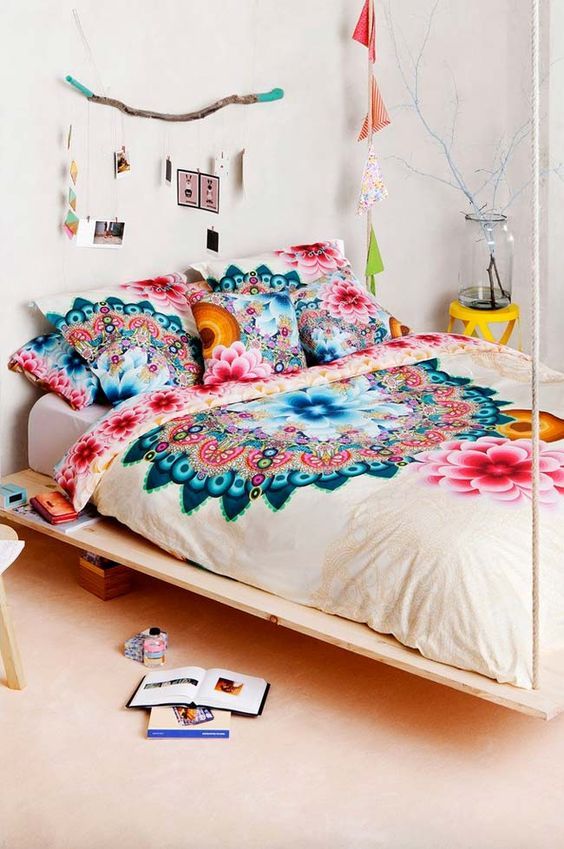 Stile Frida Kahlo decorazione camera da letto