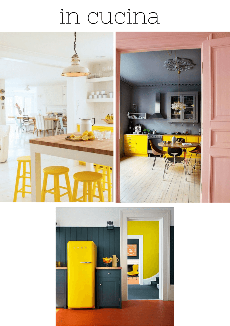 Una casa in giallo cucina