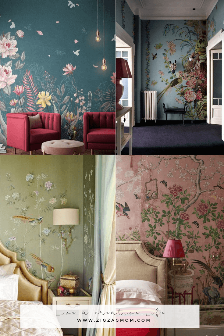 movie interiors wallpaper floral