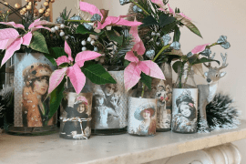 DIY Decorazioni vintage con le stelle di Natale