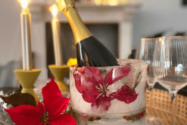 Secchiello da champagne DIY con i fiori